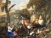 Giovanni Benedetto Castiglione Bacchante et Satyre France oil painting artist